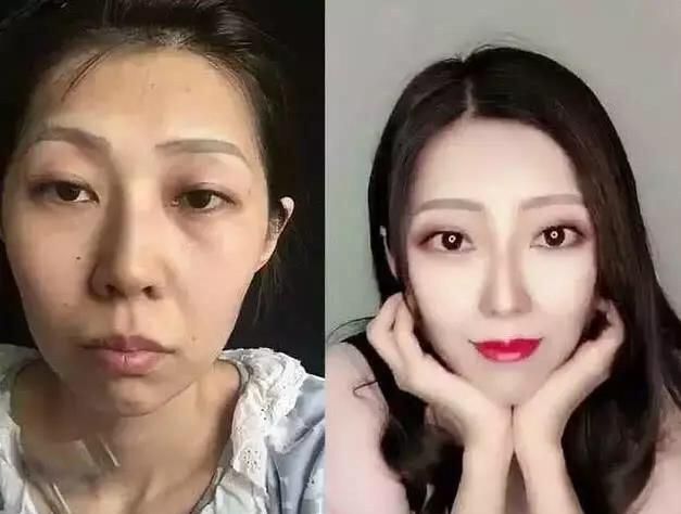 化妆前化妆后区别有多大,盘点化妆前和化妆后的区别图1
