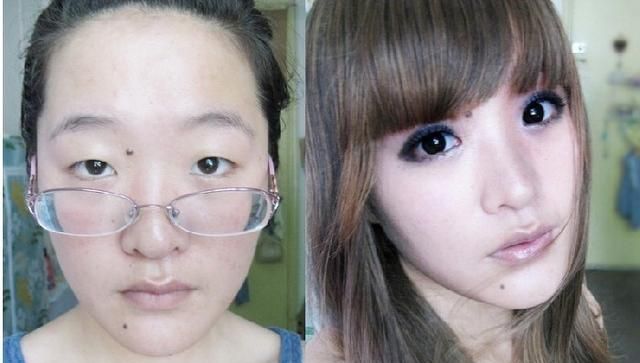 化妆前化妆后区别有多大,盘点化妆前和化妆后的区别图3