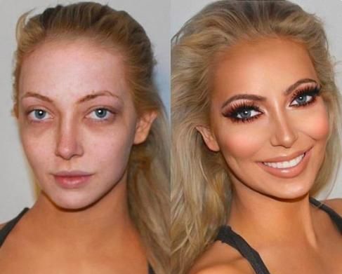 化妆前化妆后区别有多大,盘点化妆前和化妆后的区别图4