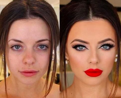 化妆前化妆后区别有多大,盘点化妆前和化妆后的区别图5