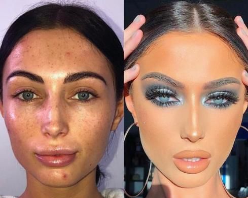 化妆前化妆后区别有多大,盘点化妆前和化妆后的区别图12